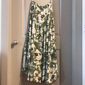 Maxi Skirt | Multi-Color | Cross Over Open Front